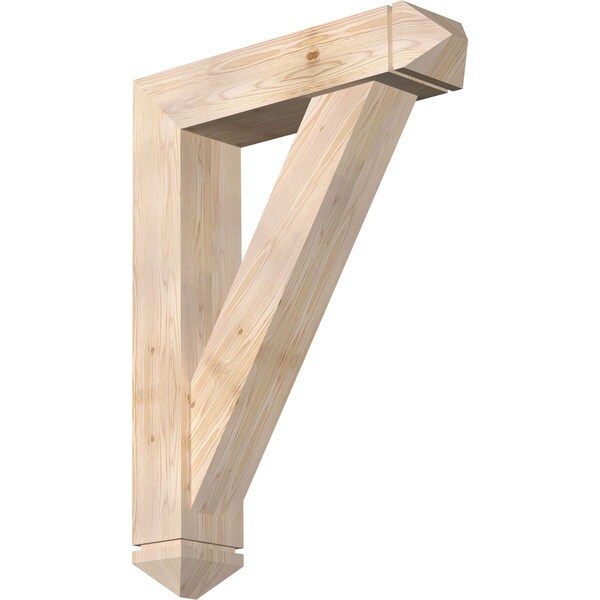 Ekena Millwork Traditional Arts and Crafts Smooth Bracket w/ Offset Brace, Douglas Fir, 7 1/2"W x 32"D x 44"H BKT0806X32X44TRA03SDF - main